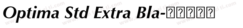 Optima Std Extra Bla字体转换